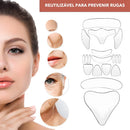 Adesivo de Silicone Anti-Rugas 11 Peças Para Rosto Testa Busto e Pescoço